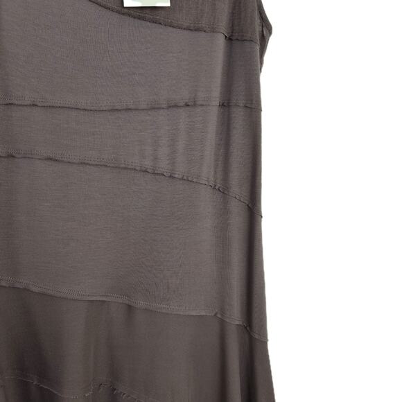 Soft Surroundings Margot Maxi Dress Size 2X Dusty Purple Raw Edge Tiered New - Picture 5 of 10